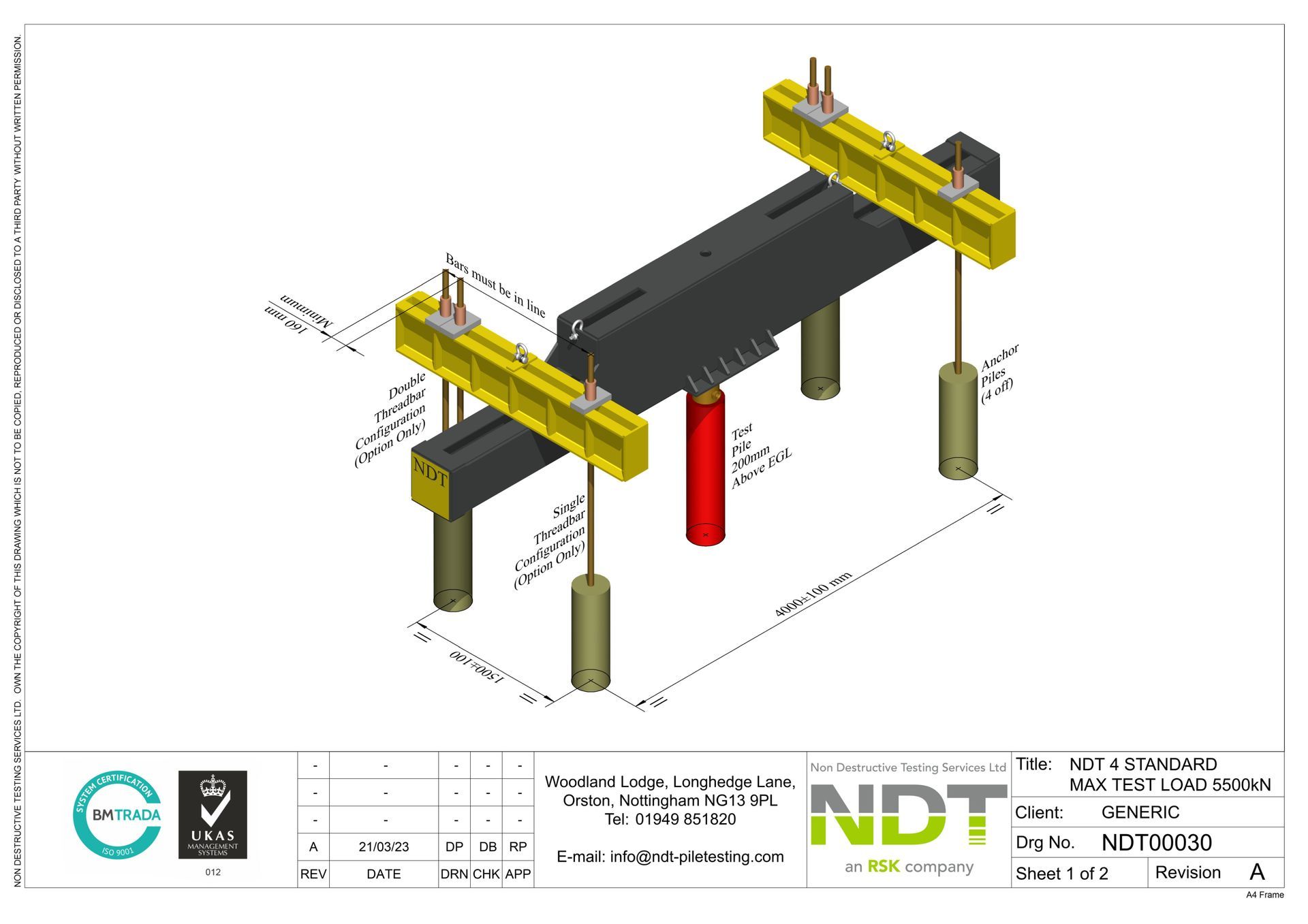 NDT00027 4 Large Capacity Pile Layout (8000kN)