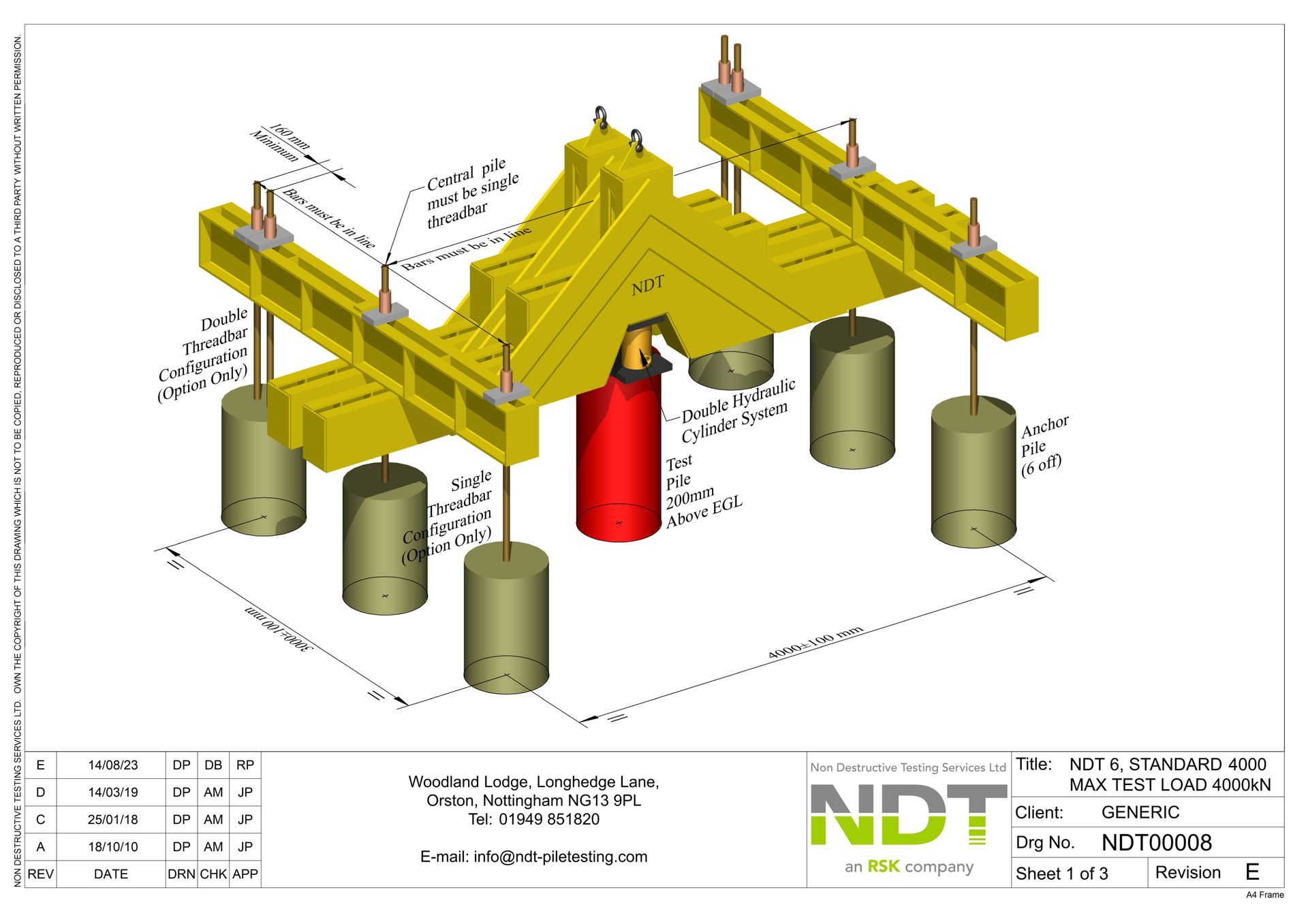 NDT00008 6 Standard Pile Layout (4000kN)