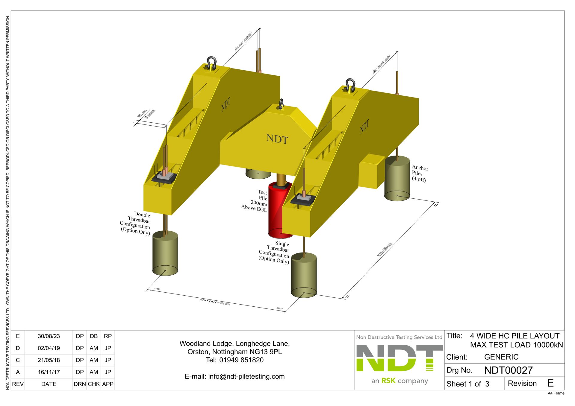 NDT00027 4 Large Capacity Pile Layout (8000kN)