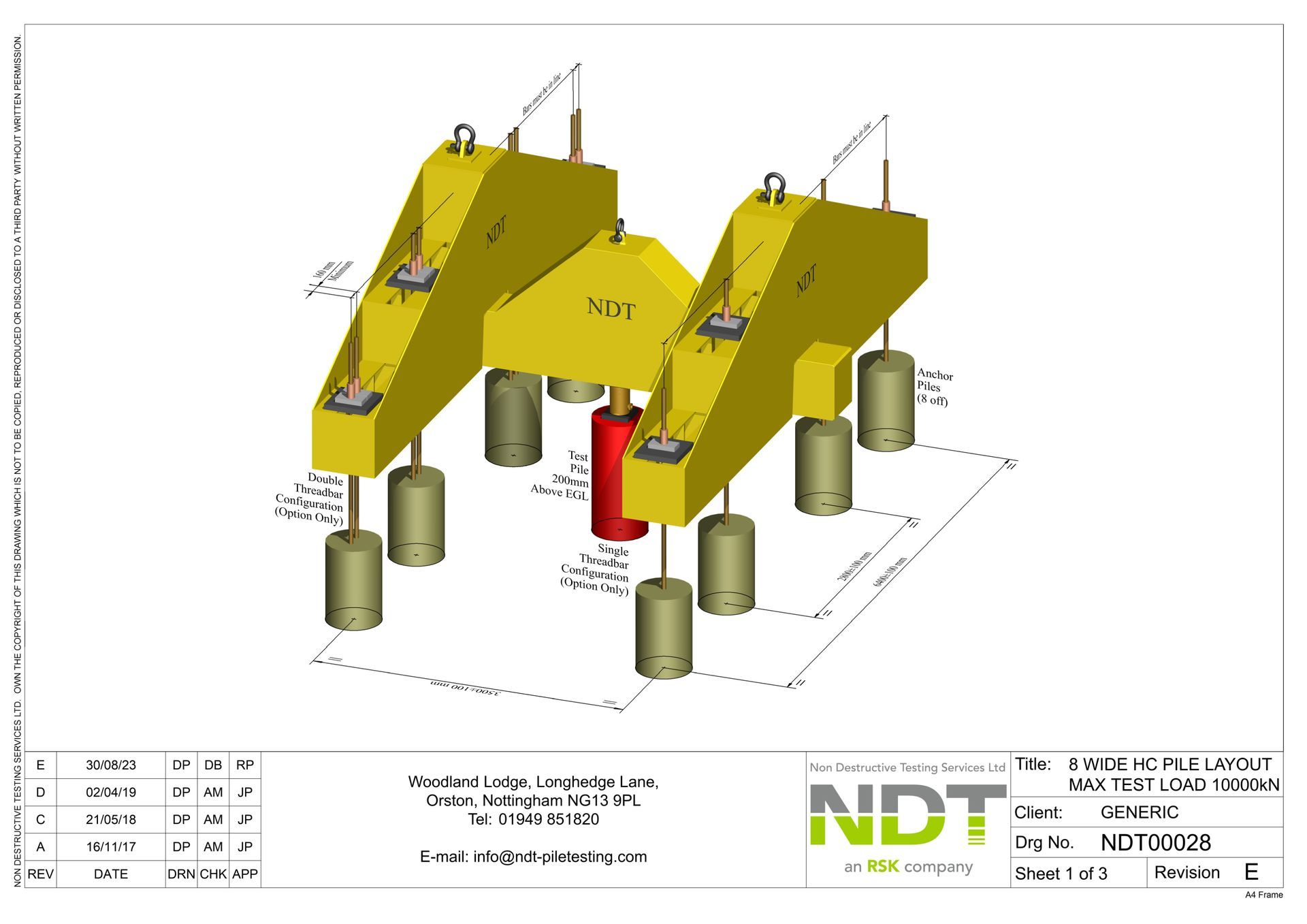 NDT00027 4 Large Capacity Pile Layout (8000kN)