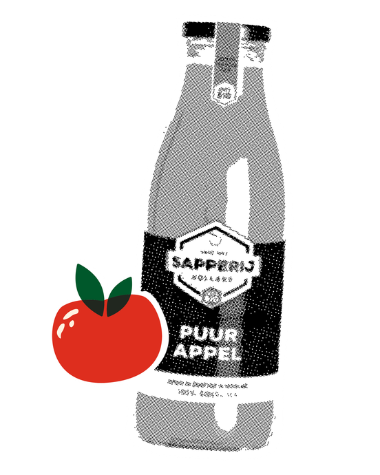 fles met appelsap