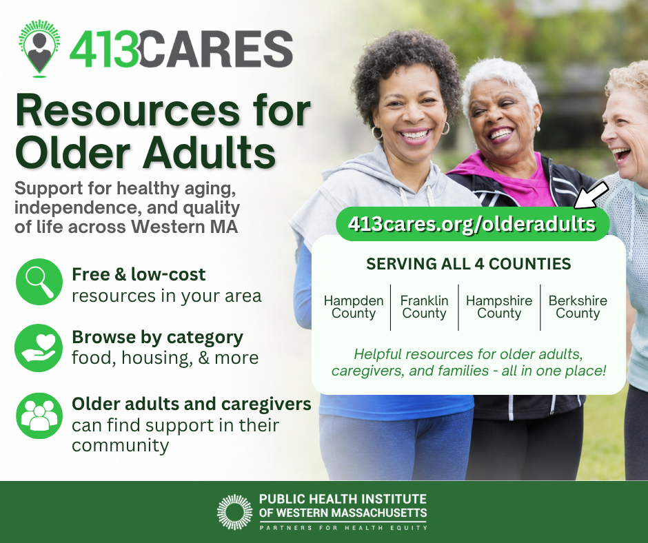 413Cares ad for the older adult resource page