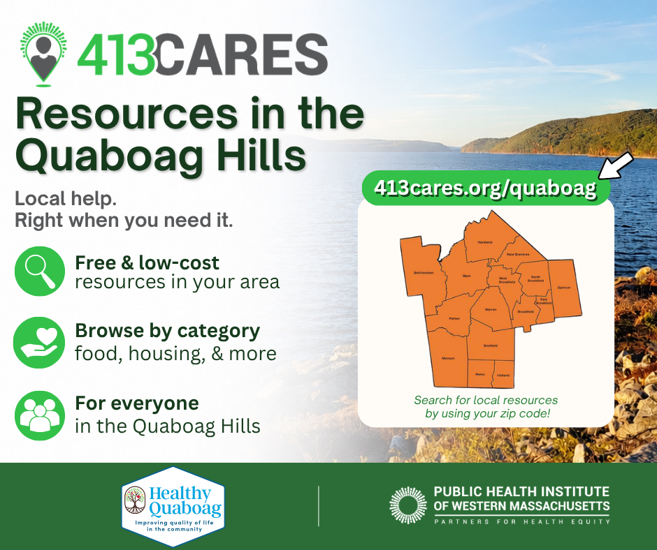 413Cares ad in the Quaboag Hills region