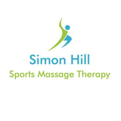 A logo for simon hill sports massage therapy