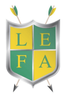 A shield with the letters le fa on it