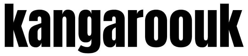 The word kangaroouk is written in black on a white background.