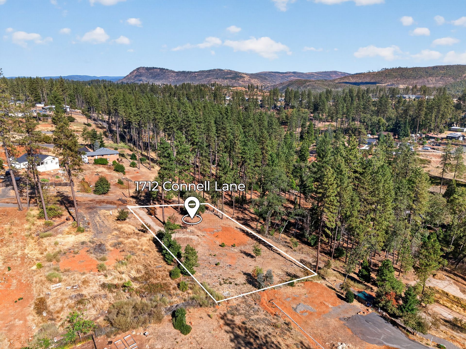 1712 Connell Ln, Paradise, CA — private lot for sale at the end of a private road
