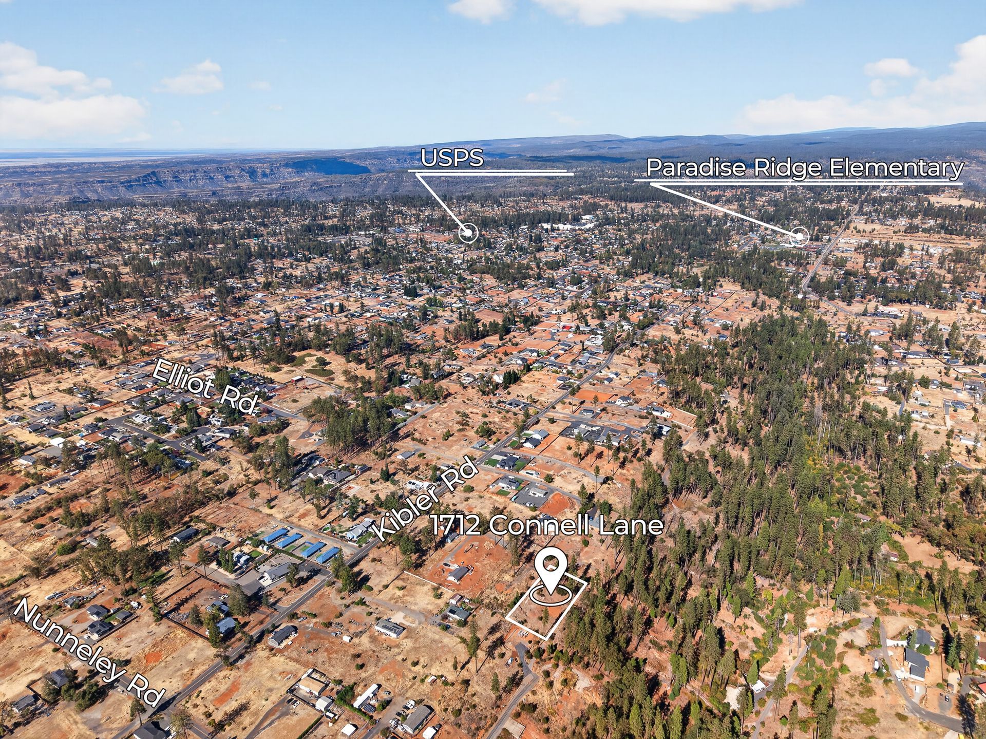 1712 Connell Ln, Paradise, CA — 0.75-acre lot for sale with mountain views