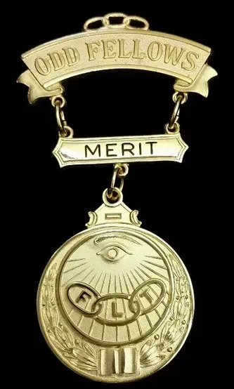 A gold medal with the words 