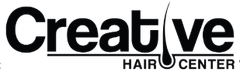 Creative Hair Center logo with bold black text and a scissors icon in the word &ldquo;Creative&rdquo;