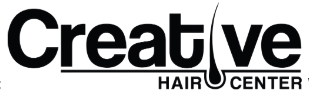Creative Hair Center logo with bold black text and a scissors icon in the word &ldquo;Creative&rdquo;