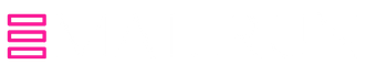 Pink menu icon with three horizontal lines inside a white square
