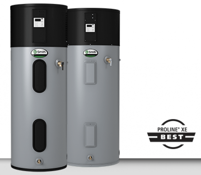 Two aosmith water heaters are sitting next to each other