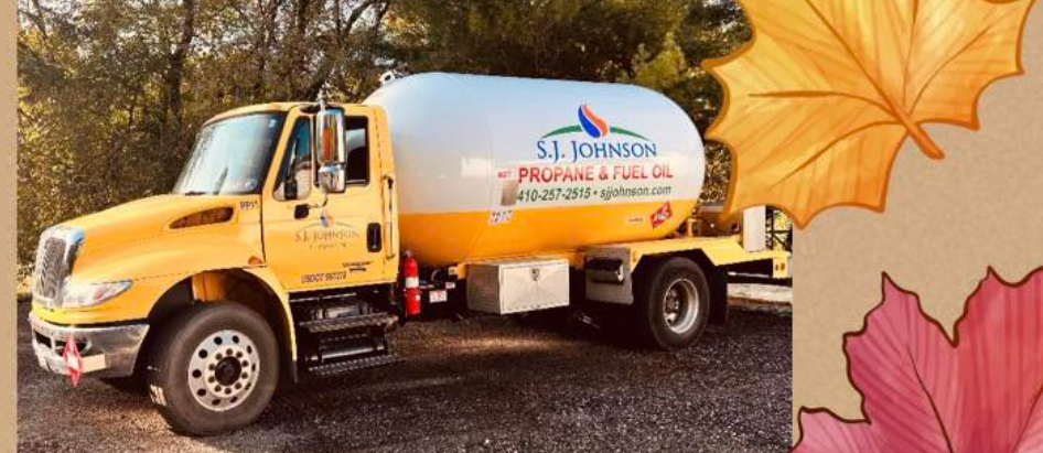 a yellow propane truck by SJ Johnson