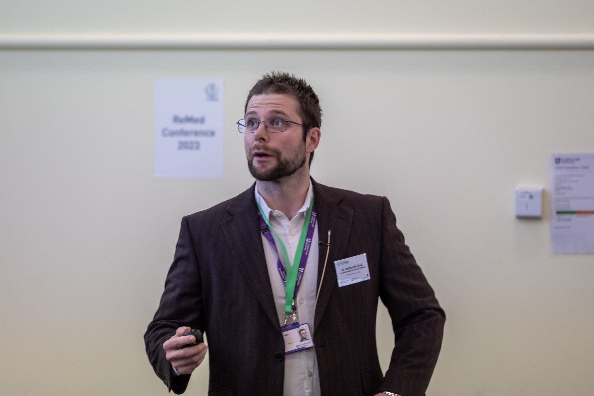 photo of Dr Nathaniel Kaill presenting