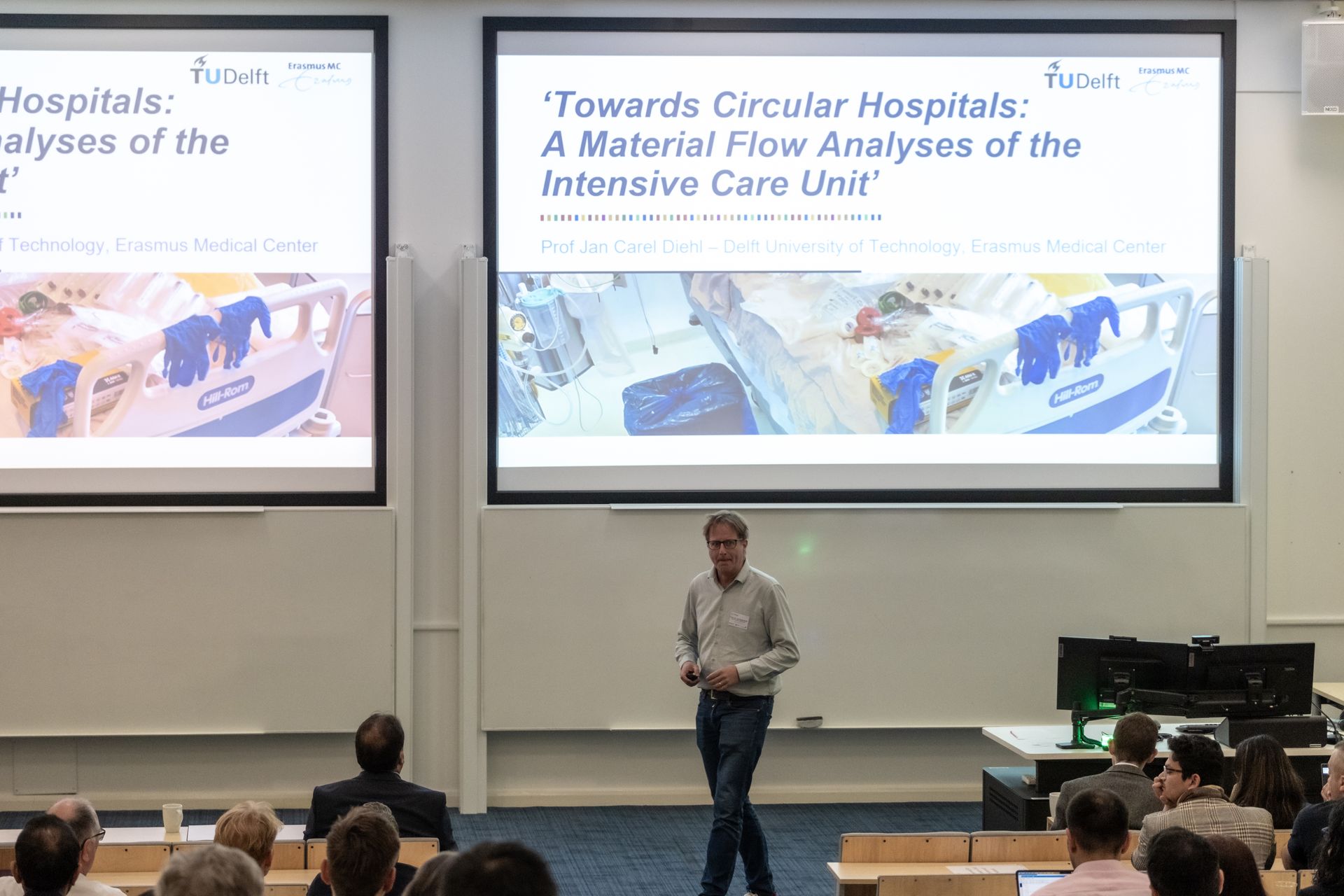 Photo of Prof Jan-Carel Diehl (TU Delft) presenting