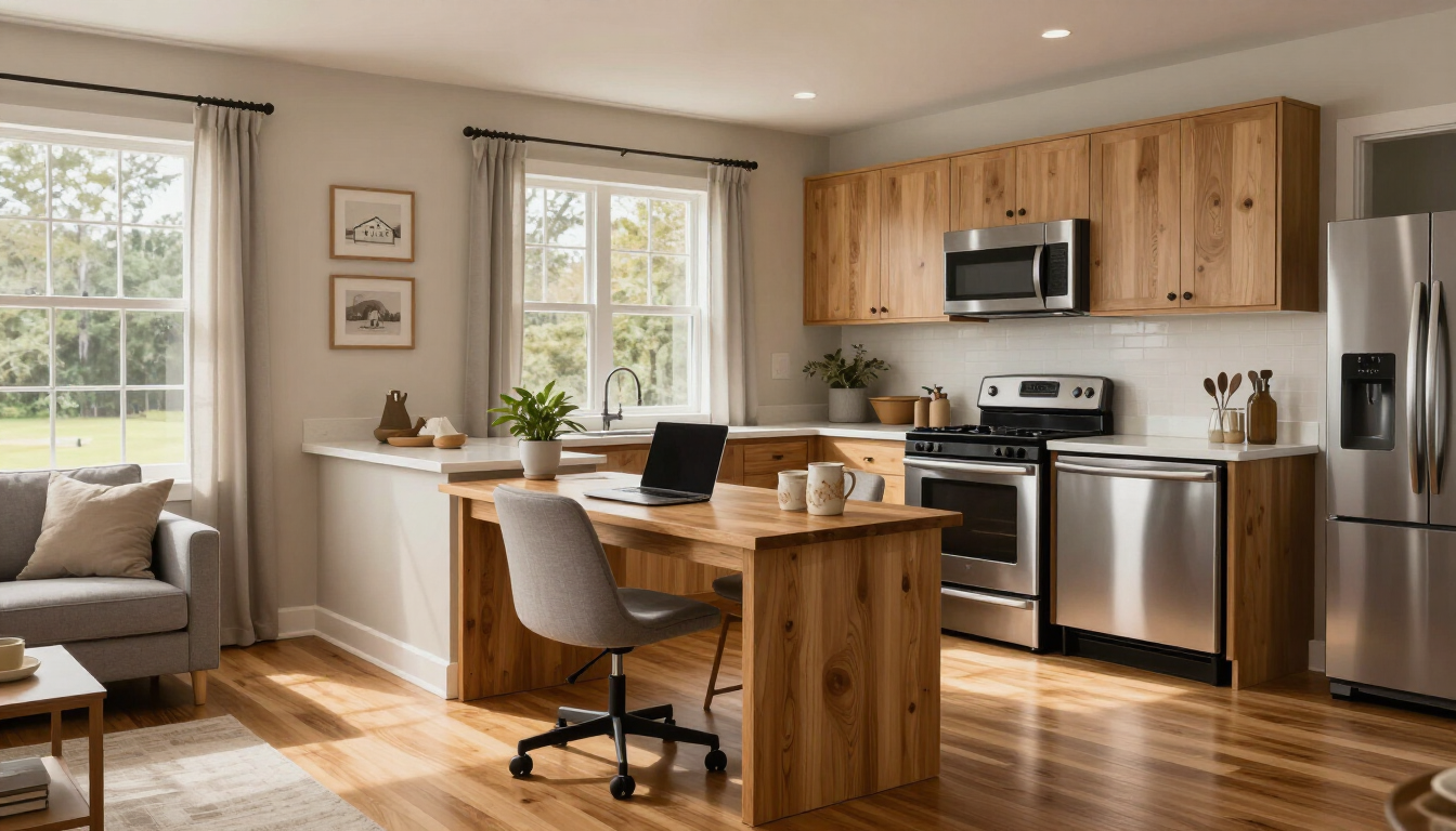 A comfortable furnished rental supports a relaxed extended stay