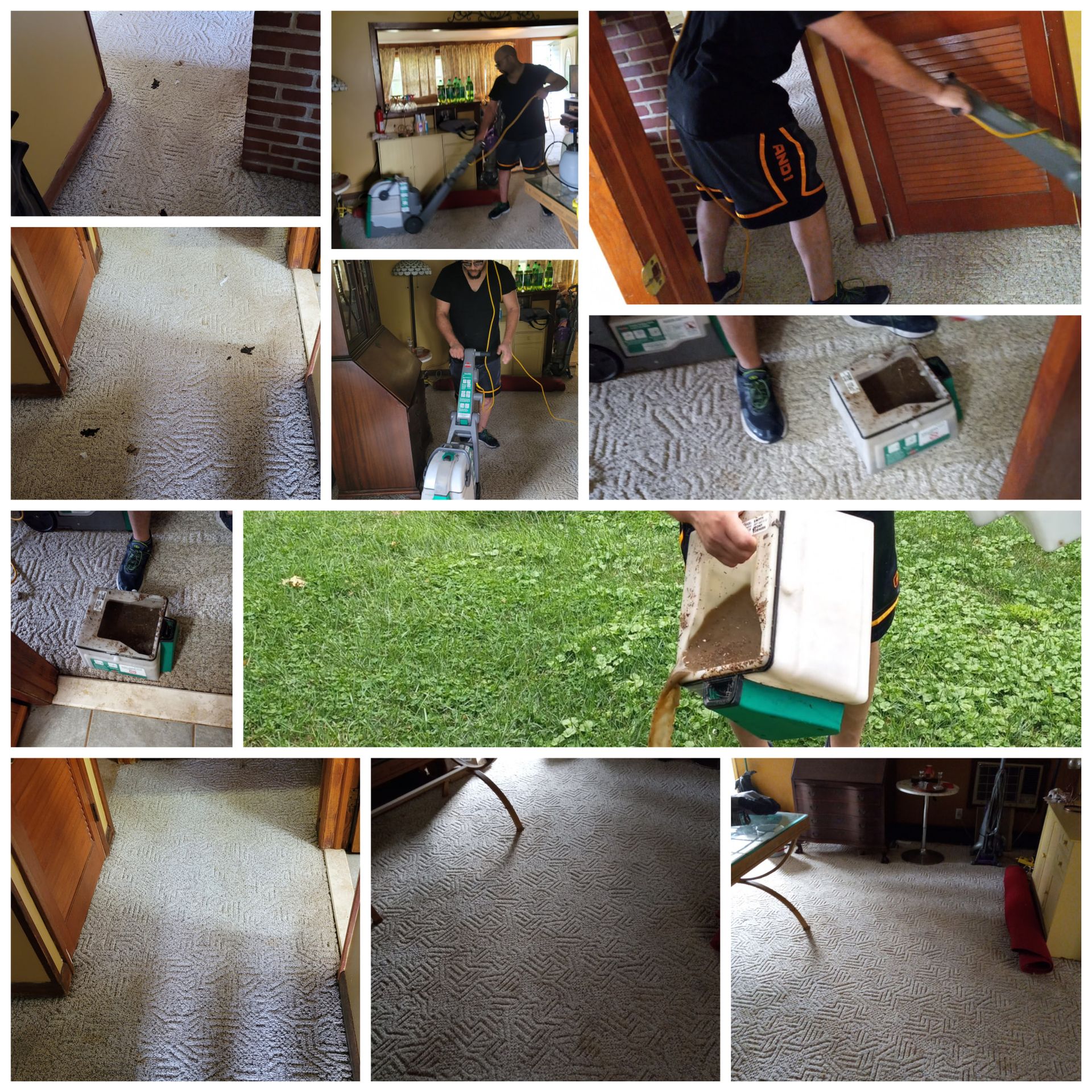 cleaning carpet