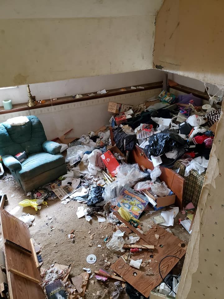 Post Construction Cleaning of a messy living room