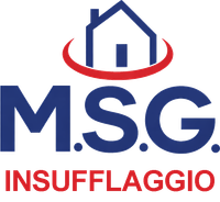 Un logo caratterizzato dal contorno di una casa blu, una linea ondulata rossa sottostante e la scritta blu "MSG" su sfondo bianco.
