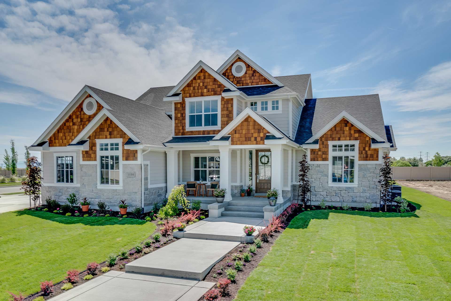 House with an asphalt shingle roof