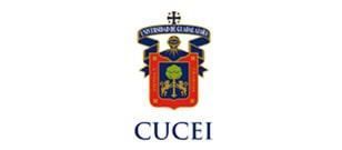 Se muestra un logotipo de cucei sobre un fondo blanco.