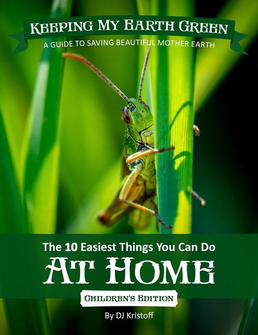 A grasshopper is on the cover of a book titled the 10 easiest things you can do at home