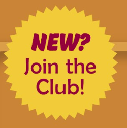 A yellow sign that says new join the club