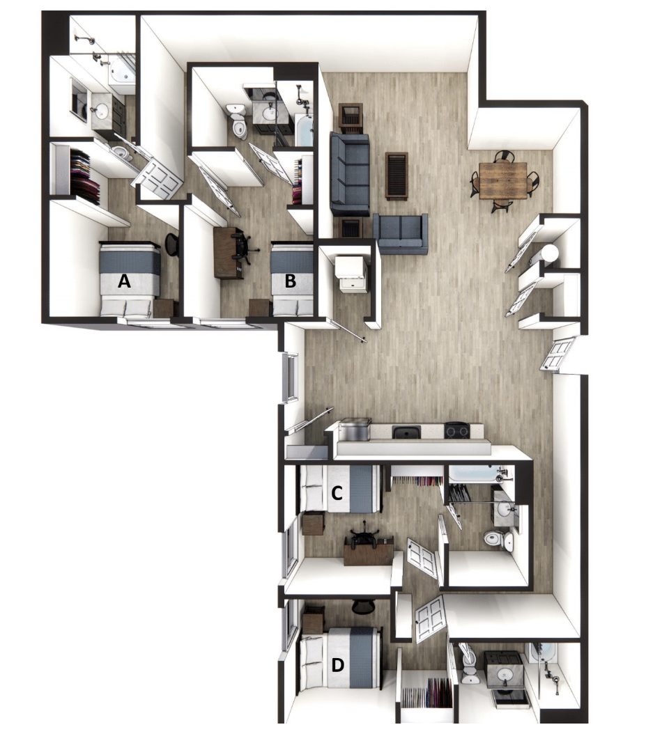 4 bed 4 bath