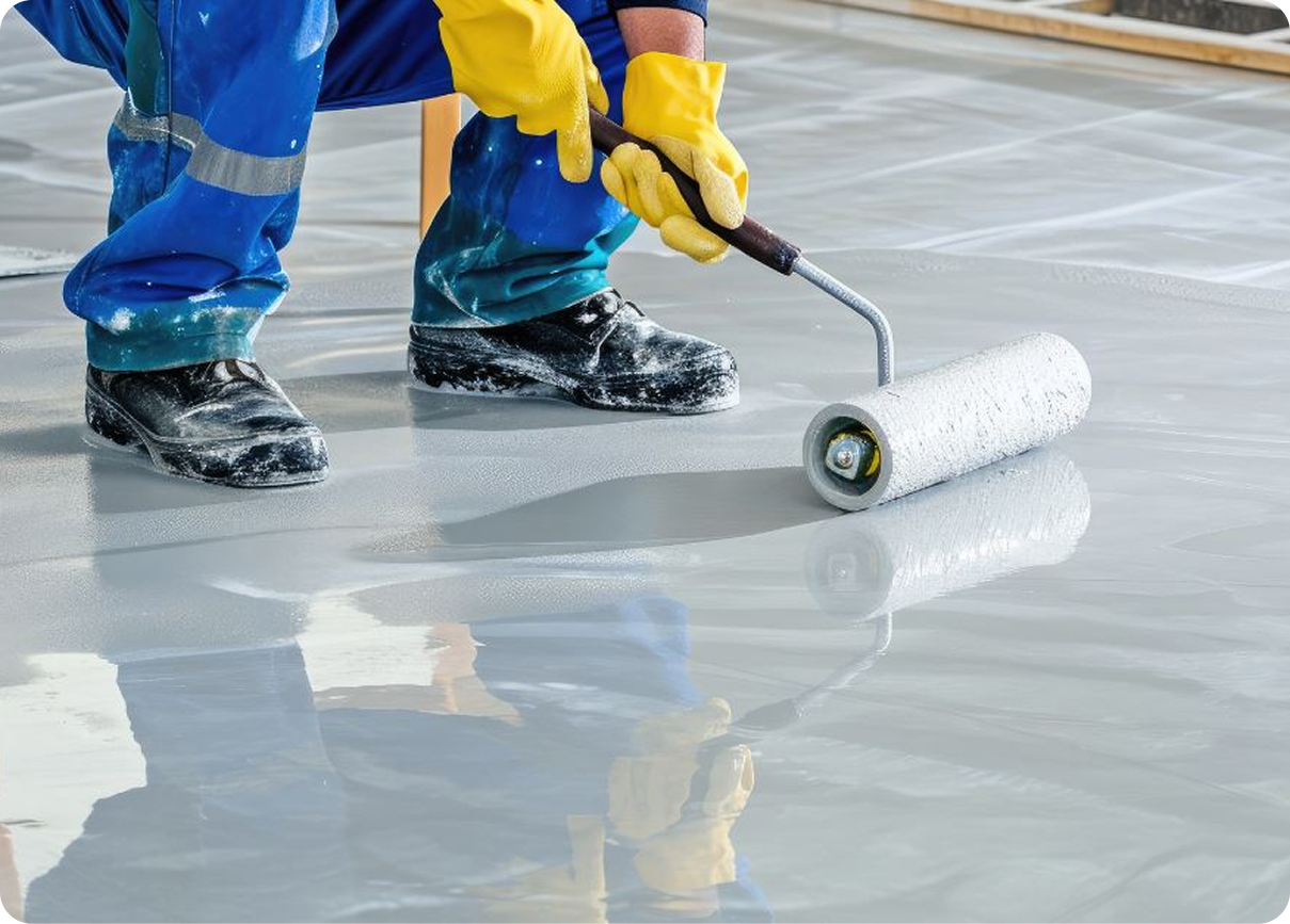 Caulking gun applying white sealant along a window frame beside a hand