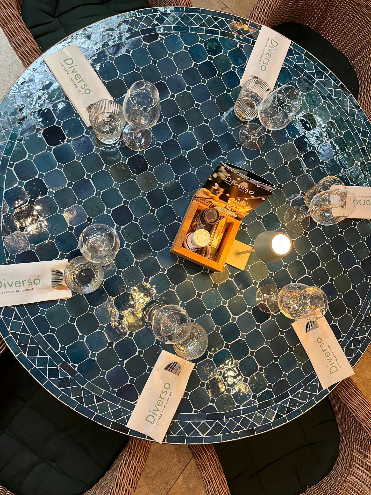 Marokkaanse mozaiektafel