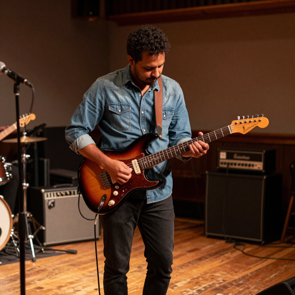 Soundcheck moment before the show