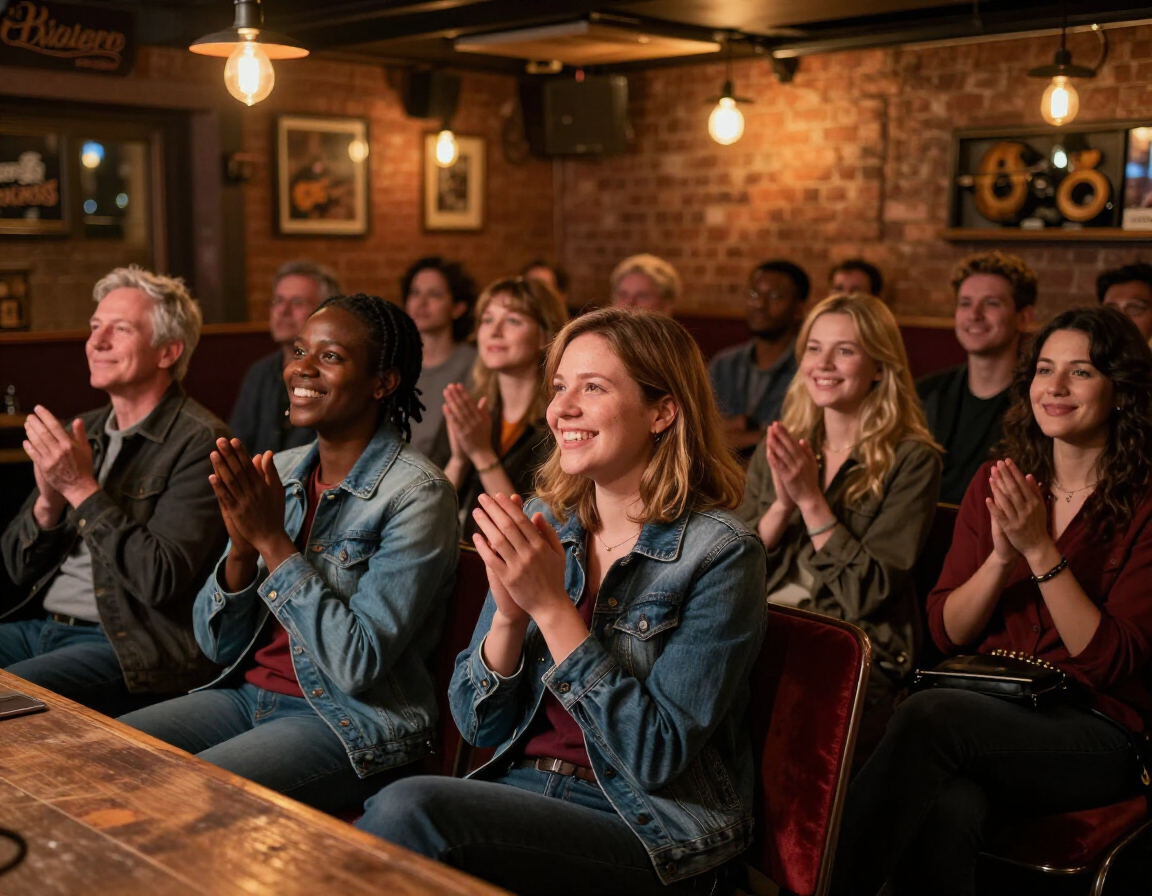 Fans enjoying a live blues performance
