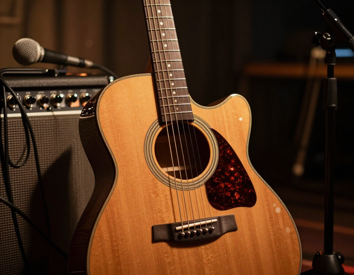 Close-up of The Dubber's live guitar setup
