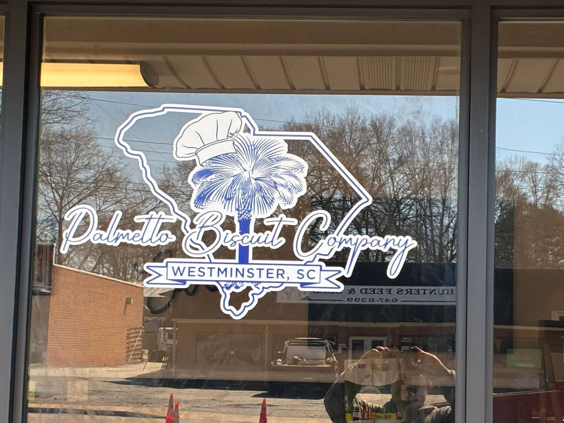 Window decal with state mark