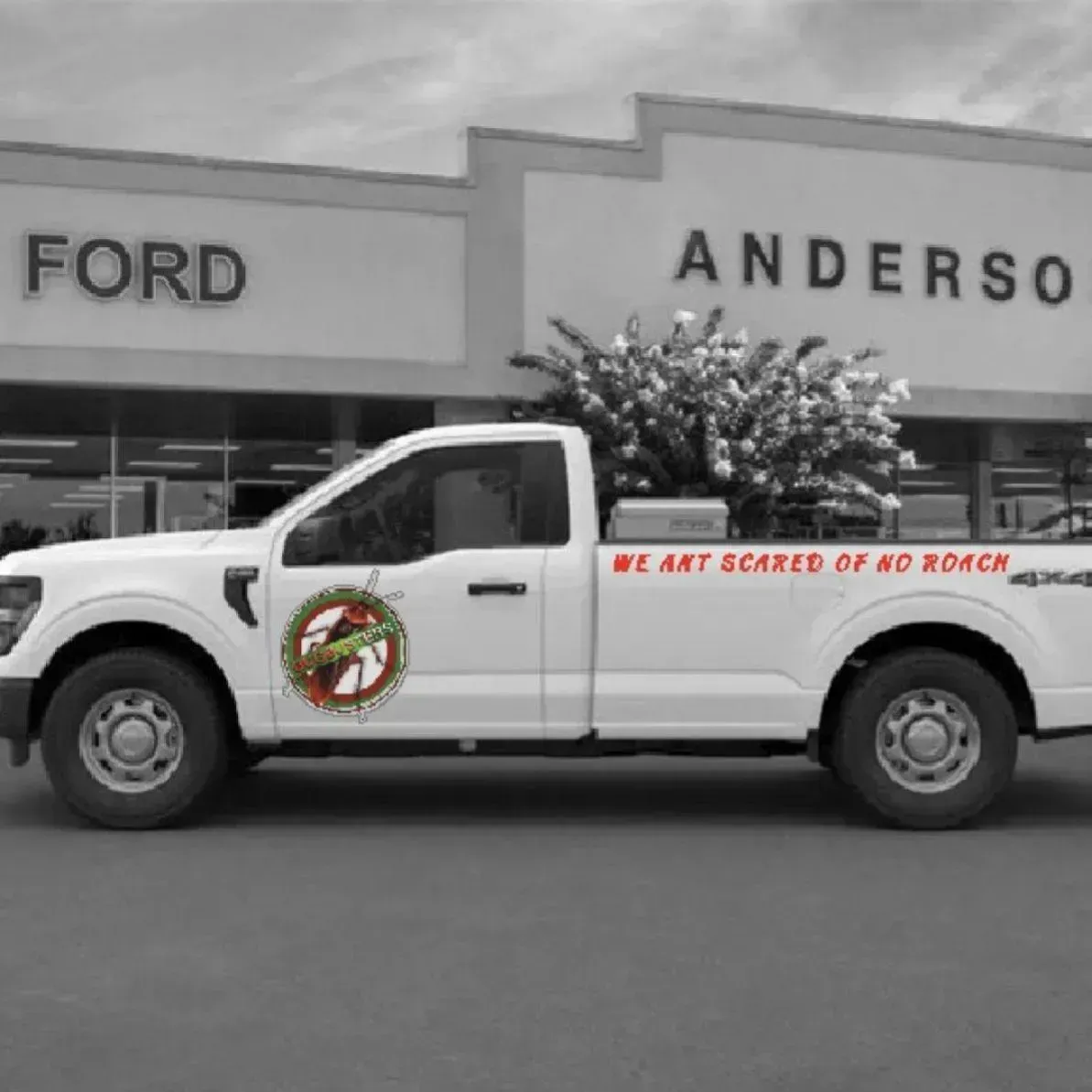Pest control pickup door graphics