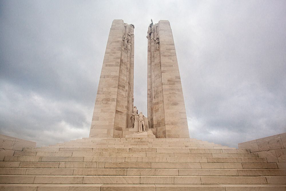 Vimy Ridge, Canadian monument, WW1
