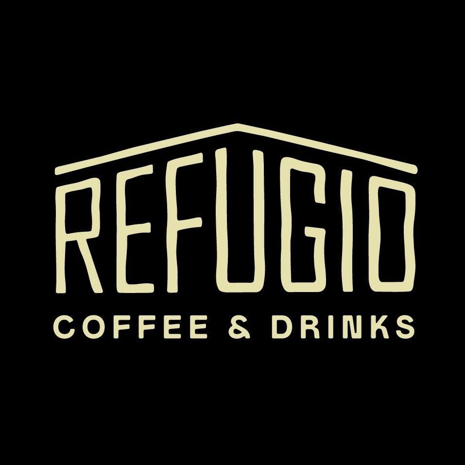 Refugio coffee and drinks logo - outdoor seating and great cocktails