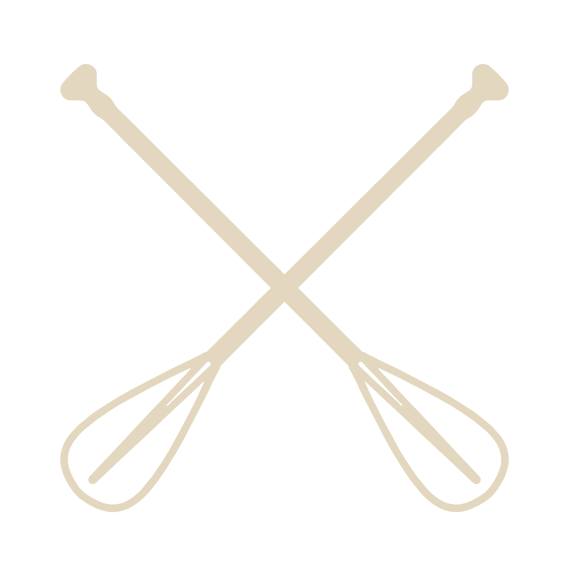 Crossed beige batons or drum major batons on a white background.