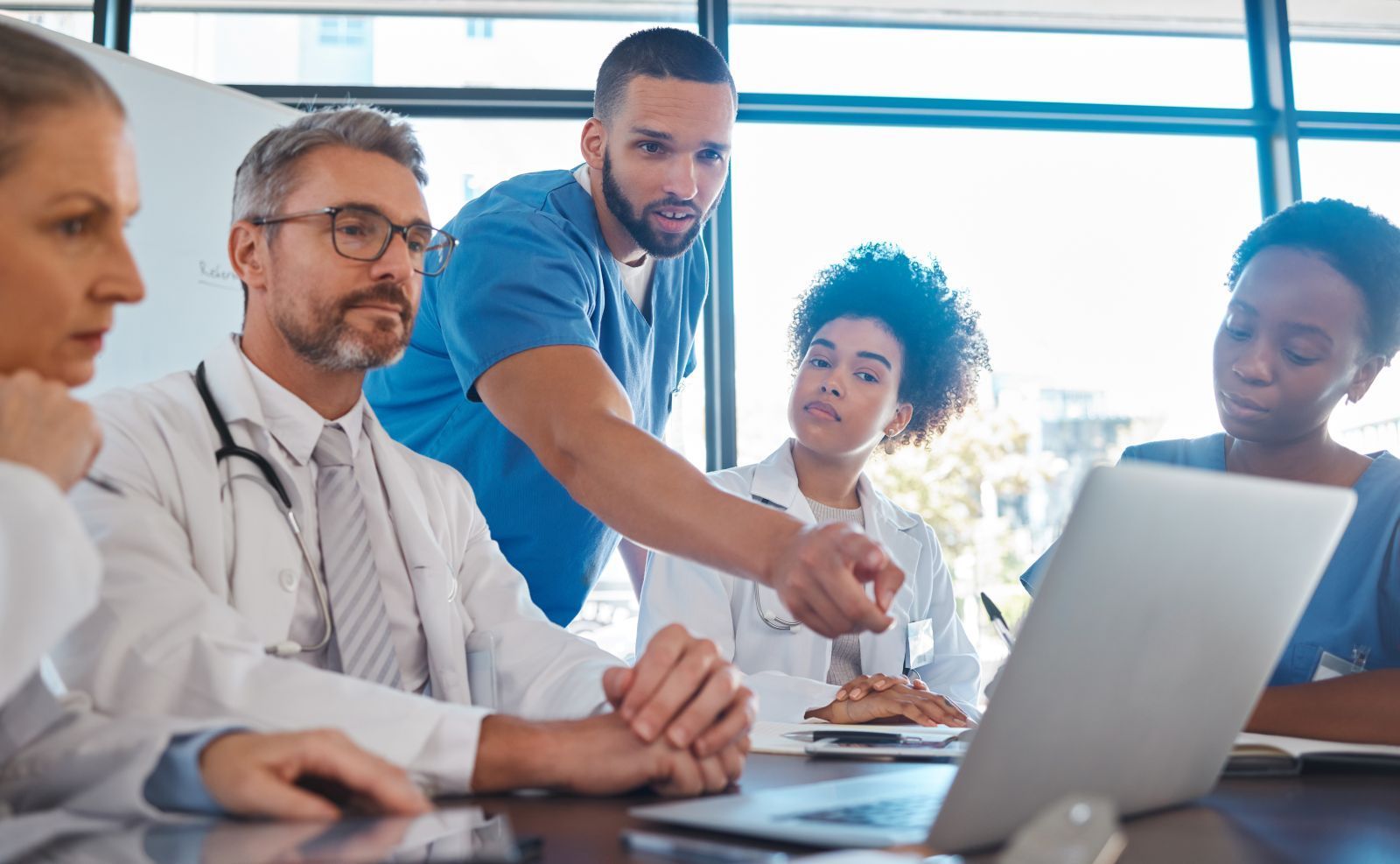 group of doctors working together