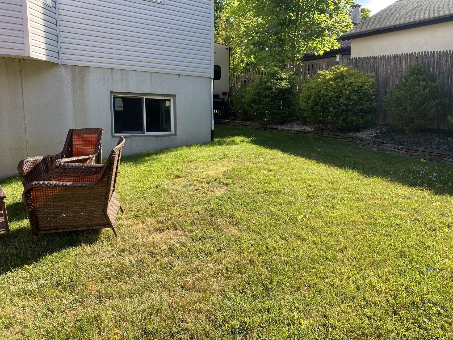Before Adding Backyard Grass — Middletown, NJ — Precision Landscape Contractors