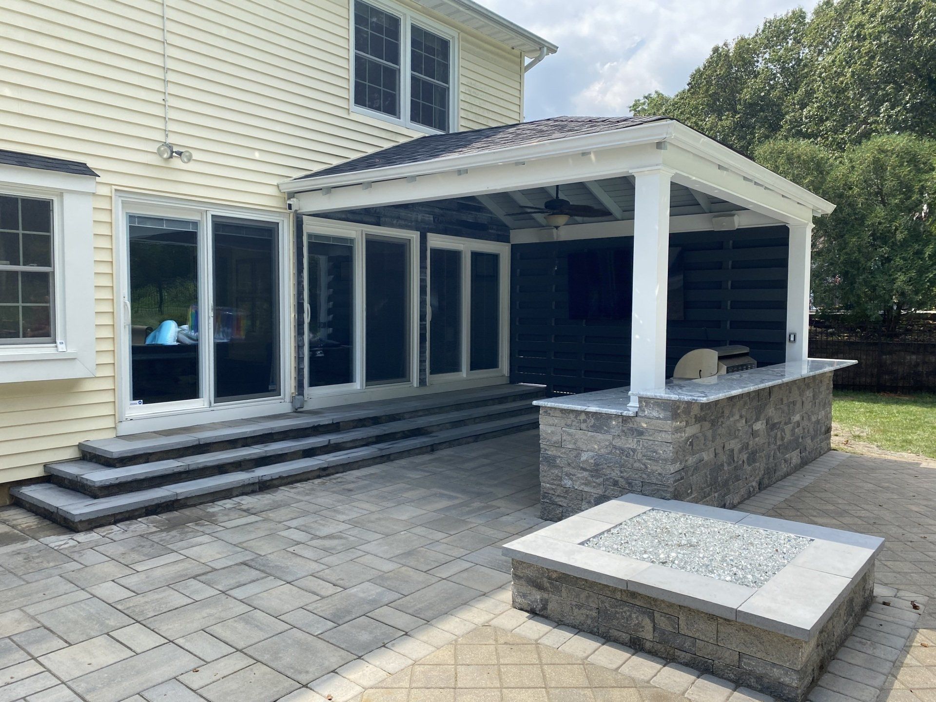 After Adding Backyard Grass — Middletown, NJ — Precision Landscape Contractors
