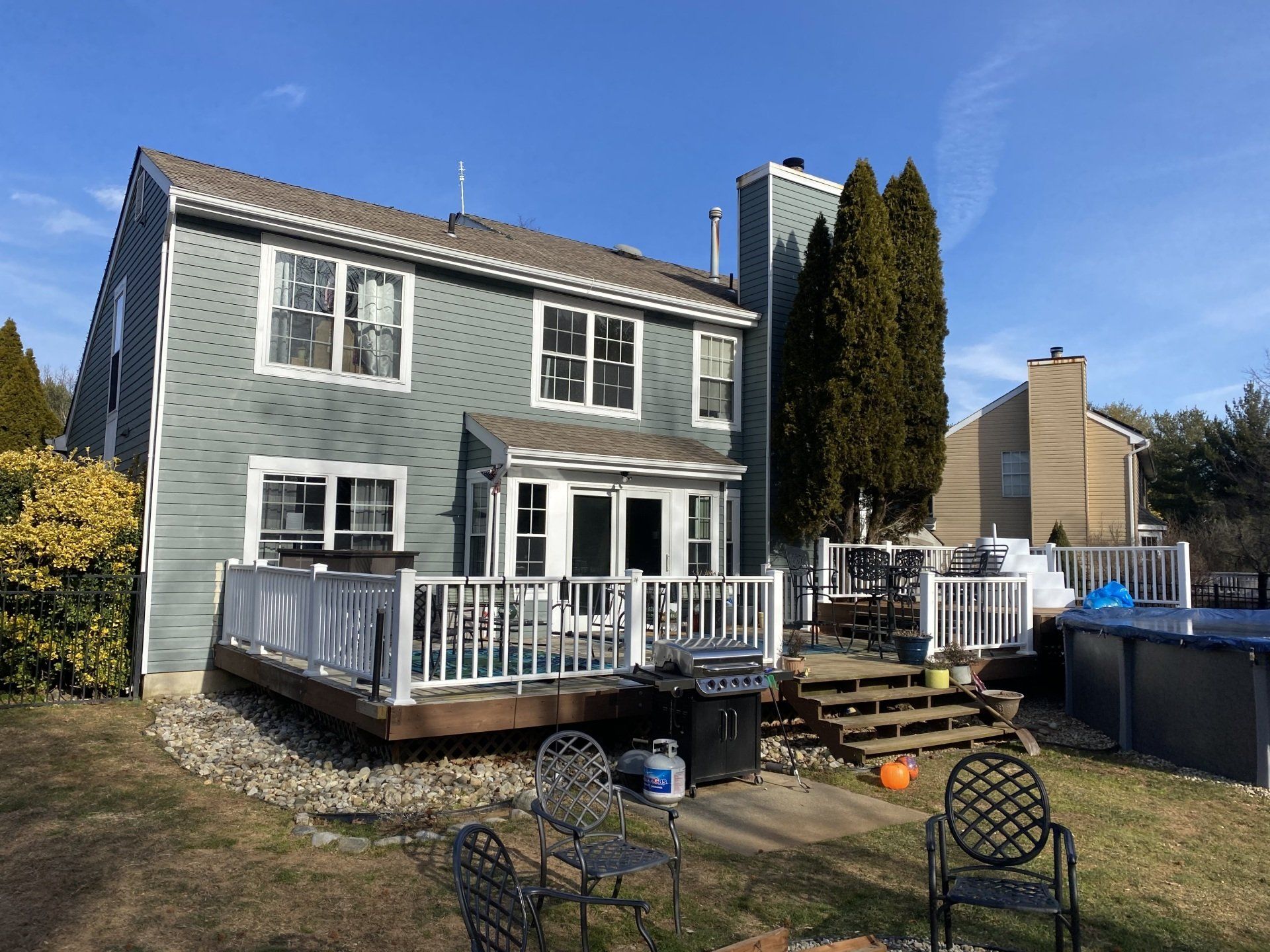 Before Swimming Pool with Fence Construction — Middletown, NJ — Precision Landscape Contractors