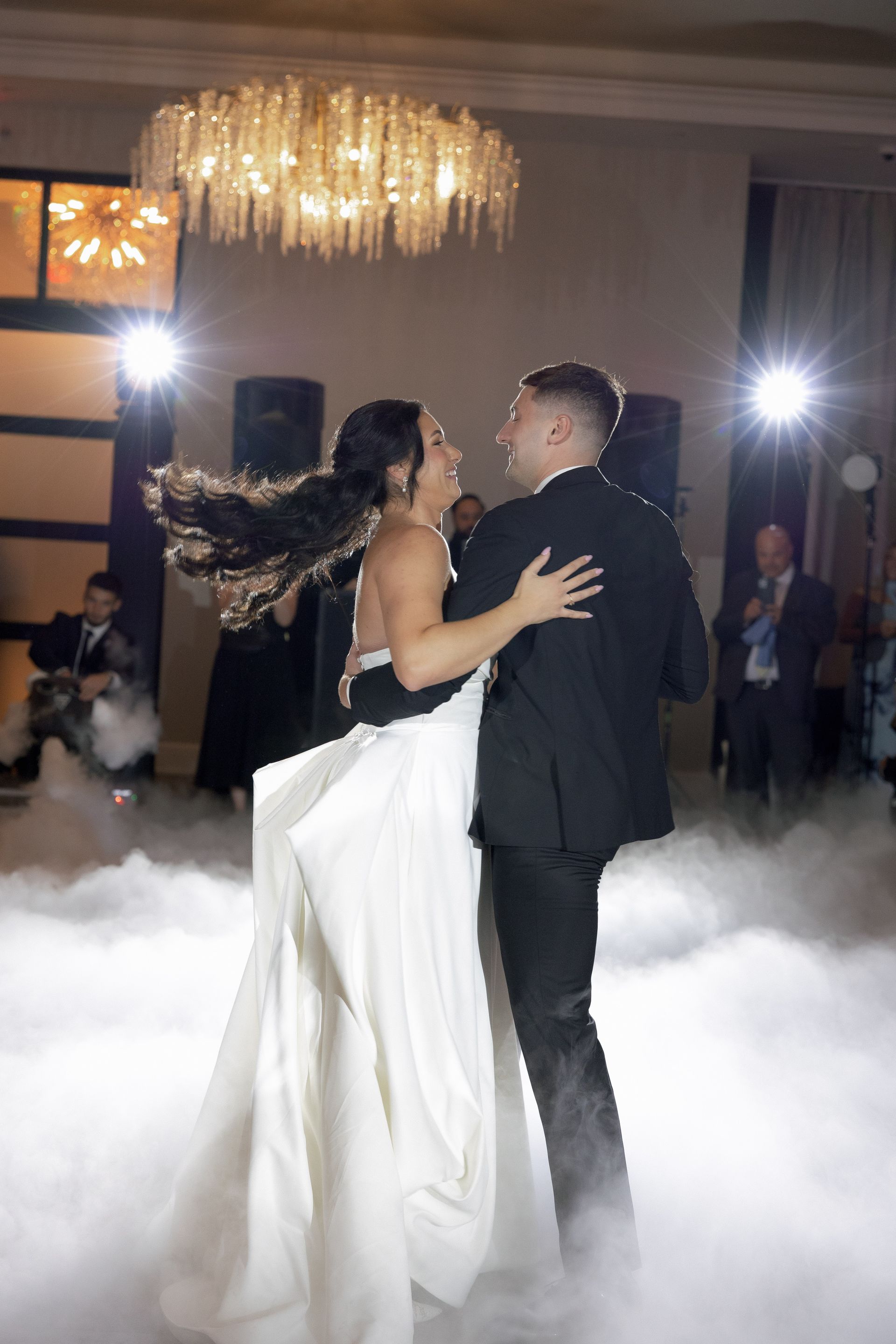 Tyde at Walnut Beach wedding reception in Milford, CT with Connecticut wedding DJ setup