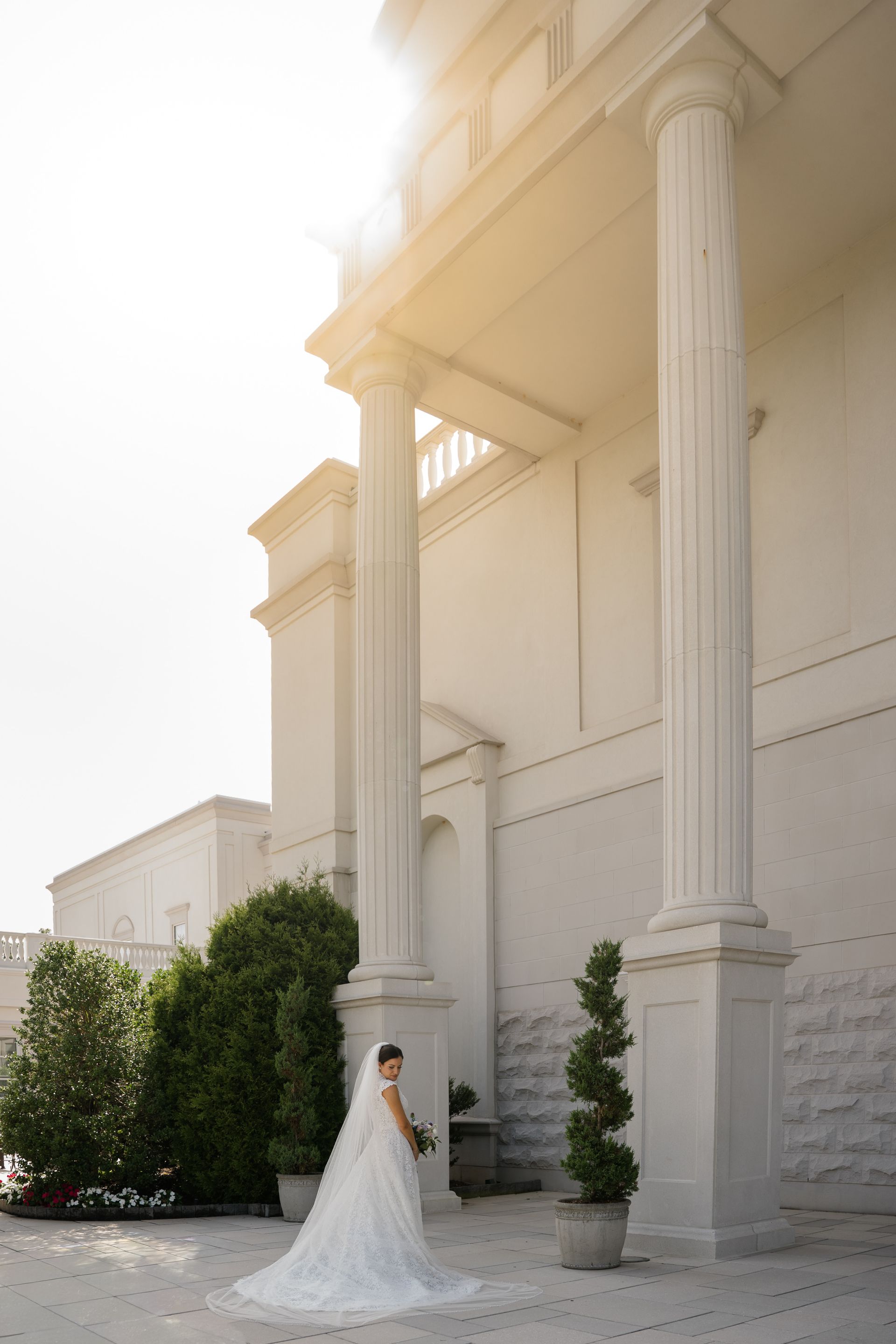 Outdoor wedding ceremony at The Palace at Somerset Park in Somerset, NJ