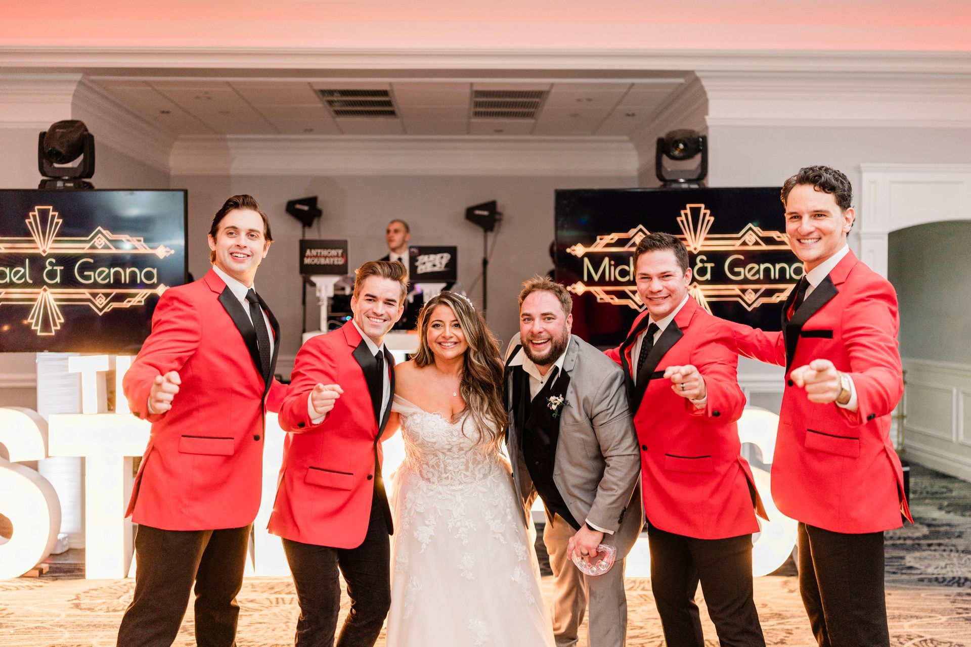 Jersey Boys performers at a wedding in NJ
