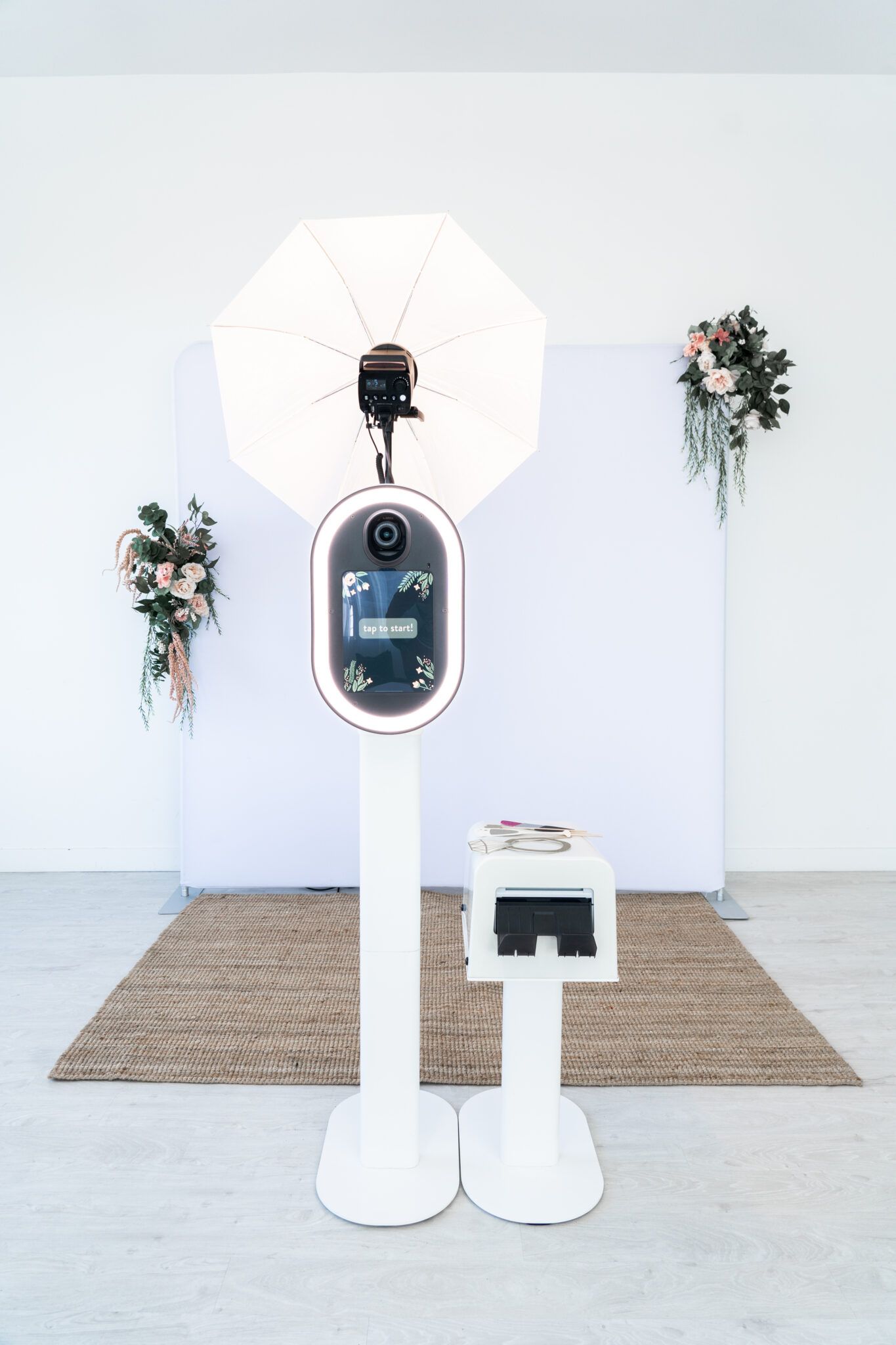 Glam photo booth rental in NJ shooting on a DSLR camera with studio flash lighting