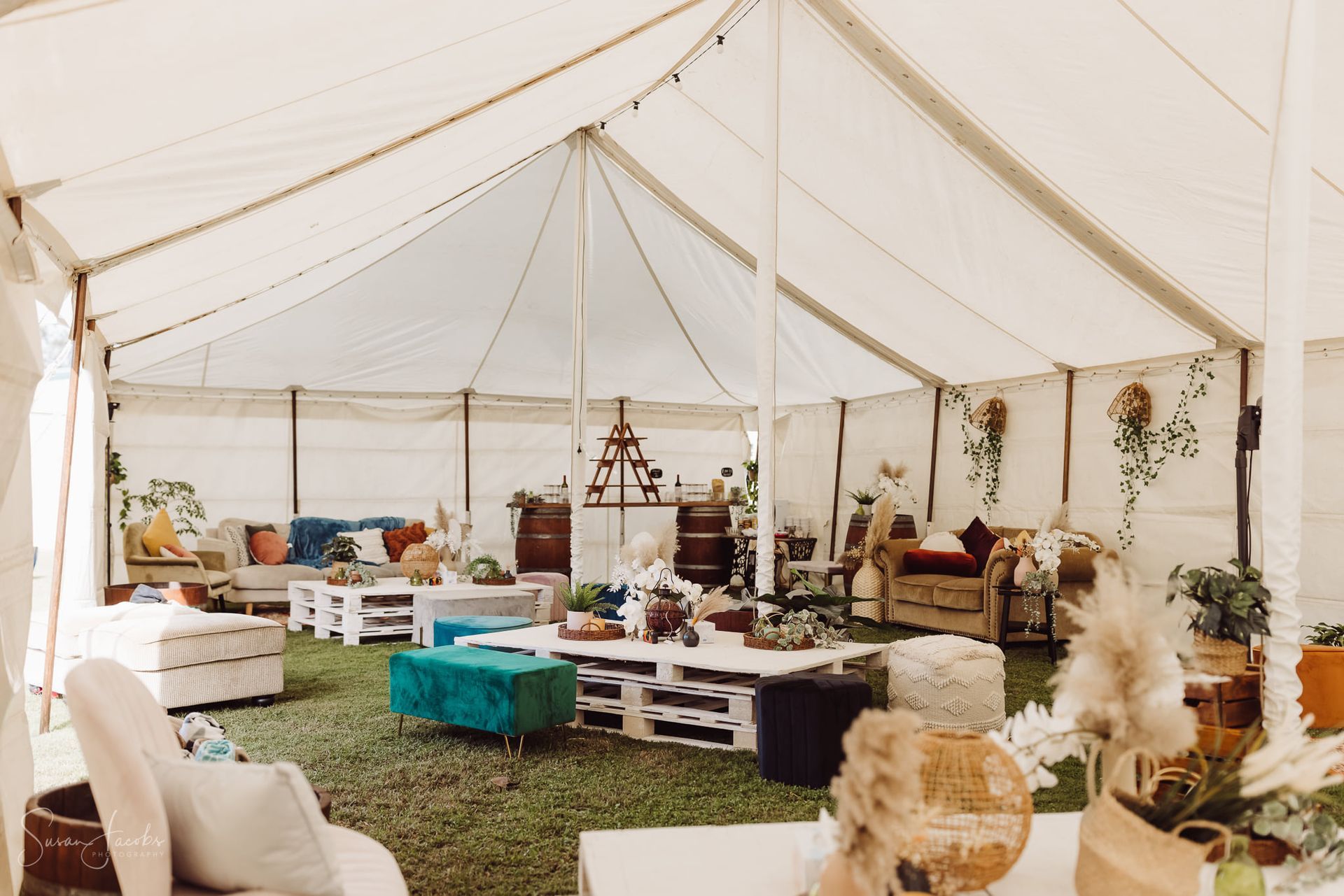 A Large Tent With Lots Of Furniture Inside Of It – Caboolture, QLD - R & R Hire Services