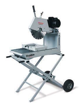 Concrete saw labeled 