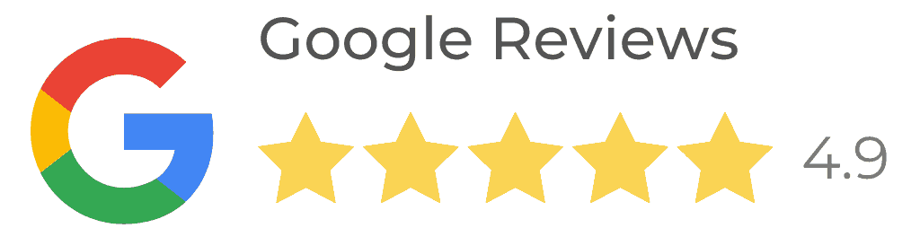 A google review logo with five stars on it